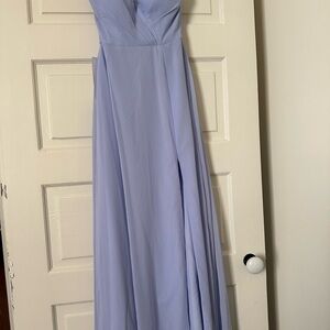 Azazie Purple Sweetheart Maxi Gown for Weddings